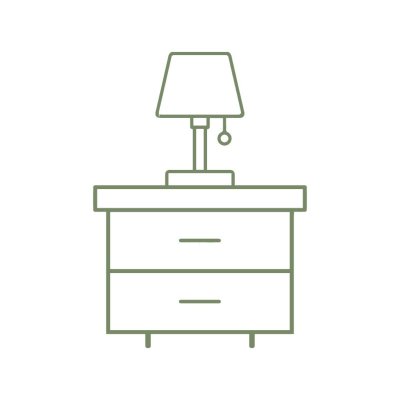 NIGHTSTAND TABLE + LAMP