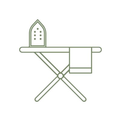 FLAT IRON & IRONING TABLE