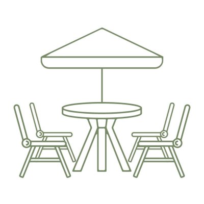 OUTDOOR RATTAN TABLE *6